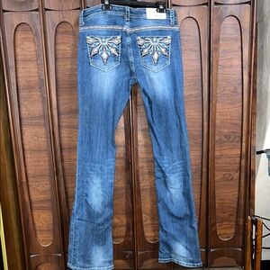 Embellished Blue Denim Jeans